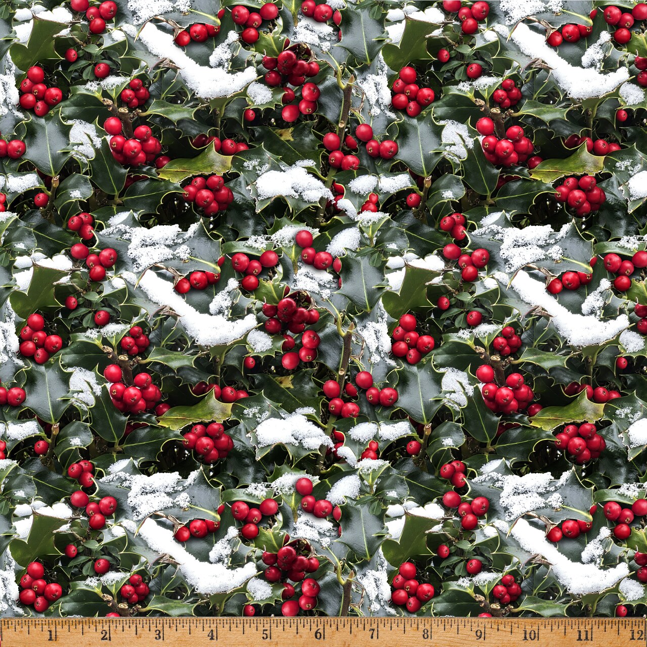Fabric Hoffman Christmas Frosted Holidays by the Quarter Yard X5563-161